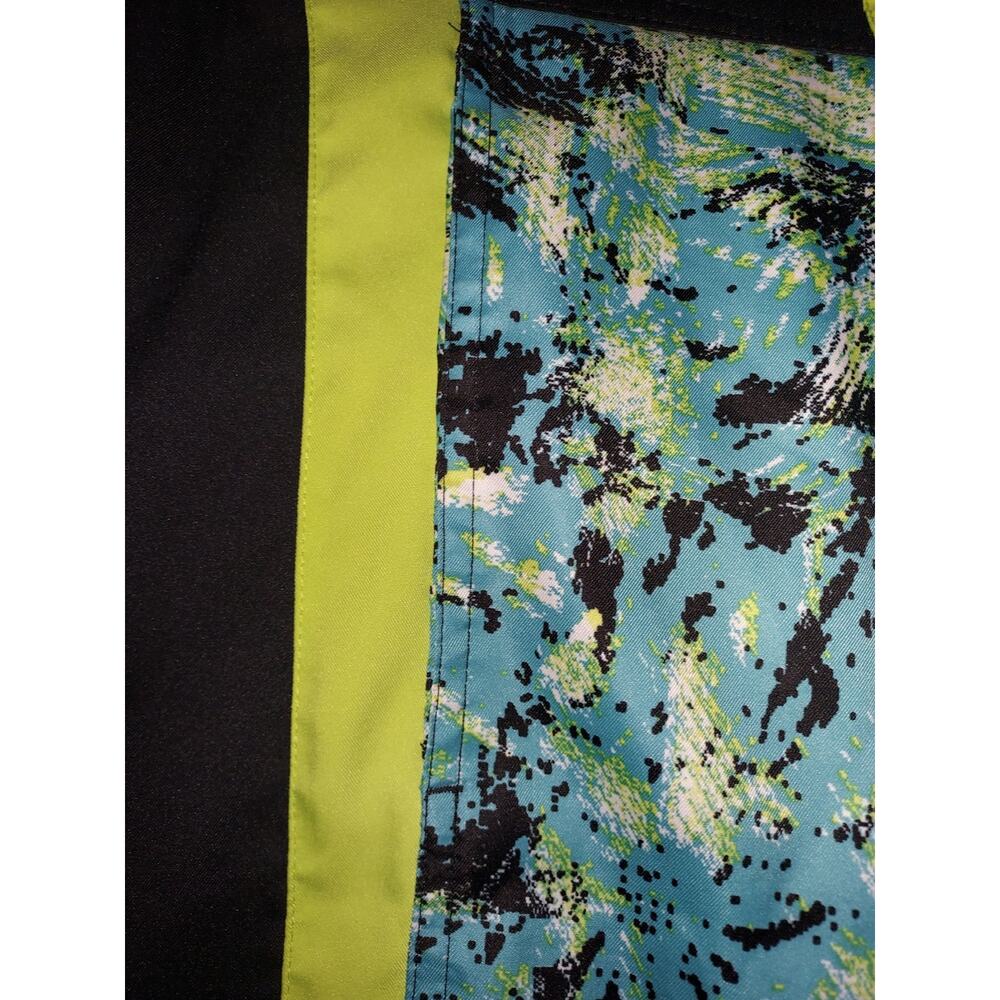 Adidas Mens Swim Trunks Medium 10" Board Shorts Mesh Lined Multi Black Green - Picture 5 of 9